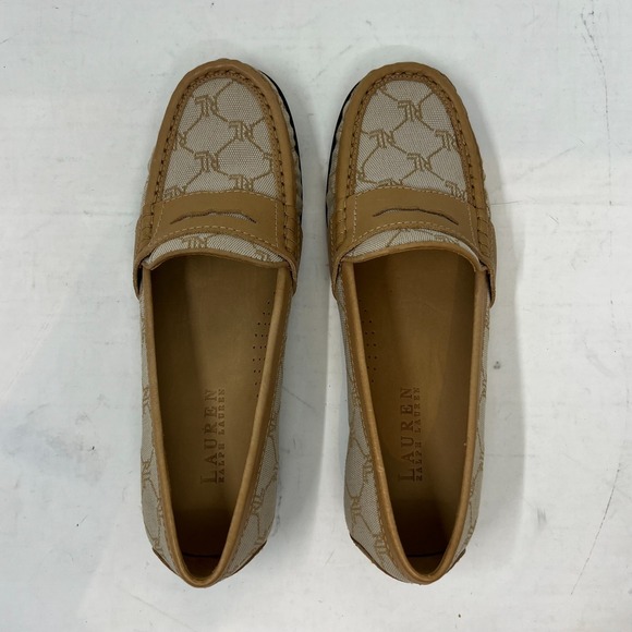 Ralph Lauren Camel Signature Fabric With Oiled C Bree Beige Women's 7B VTG NEW - Picture 11 of 16